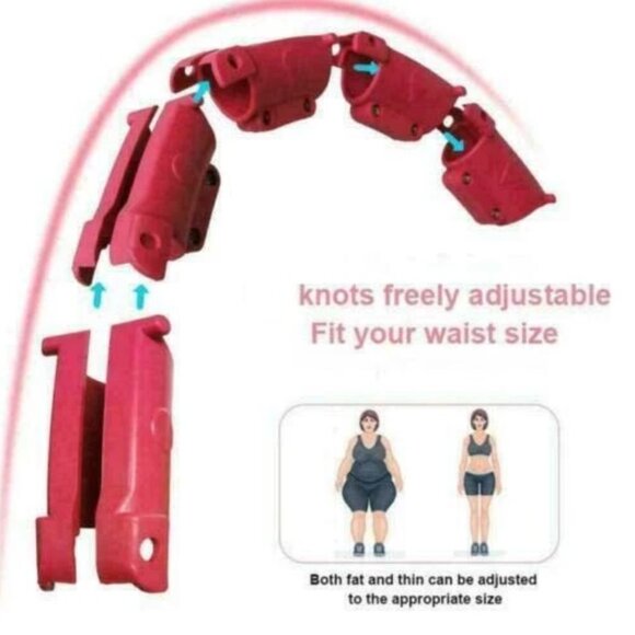 Custom Knots Weighted Hoola Fitness Hoop Adult Smart Hula Thin Waist Weight Loss - Picture 8 of 9